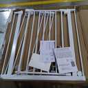 keny 29"-42.5" Baby Gate for Stairs, Auto Close Safety Dog Gate, Pressure Mounted Easy Walk Through Pet Gate for Doorways, Durable Stair Gate, 30" Tall, White