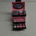 Kids Makeup Sets for Girls, 66pcs Real Cosmetic for Kids Toys with Mirror, Princess Washable Girls Makeup Kit, Non-Toxic & Safe Brithday Gifts for 3 4 5 6 7 8 - 12 Years Old, Pink-Black
