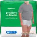 Amazon Basics Maximum Absorbency Incontinence Underwear for Men with Leak Protection, 2X-Large, 14 Count