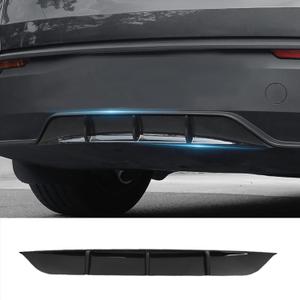 for Tesla Model Y Juniper Premium 2025 2026 Rear Bumper Diffuser Lip Spoiler Trunk Lower Valance Trim Panel Cover Guard Molding Protector Accessories (Glossy Black) Not fit Standard/Performance