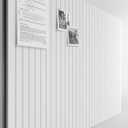 Bumusty Large Cork Board Alternative-47 x35 Felt Bulletin Board Tiles, with 30 Pushpins, 70 Adhesive Tabs, 12-Pack Slat Wall Paneling, Cork Boards for Office Push Pin Board Felt Board-Milky White