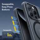 2 x ESR for iPhone 15 Pro Max Case, Translucent Matte Case, Compatible with MagSafe, Military-Grade Protection, Classic Series, Frosted Black