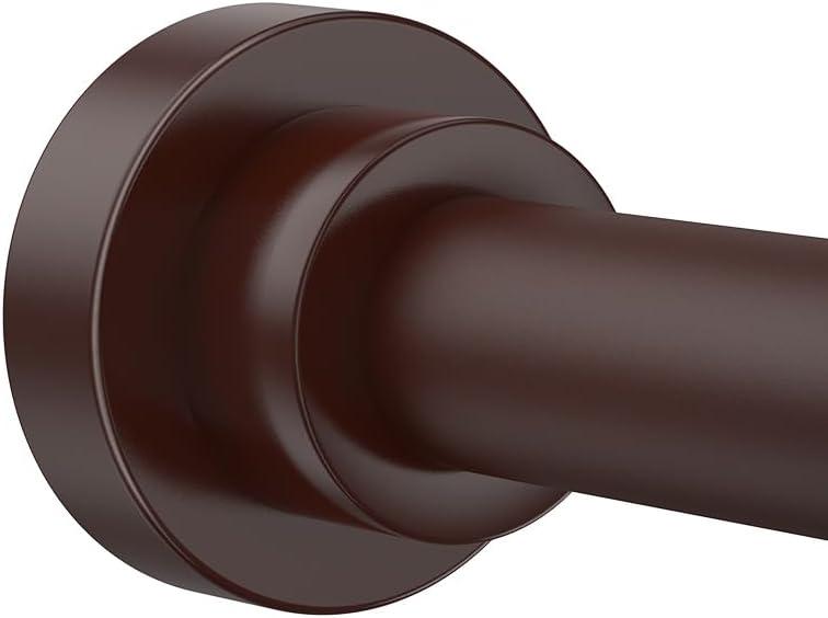 Shower Curtain Rod 31-68 in Adjustable Curtain Rod No Drilling Tension Shower Rod Stainless Steel for Door Curtain Closet RV, Brown
