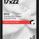 Americanflat 17x22 Picture Frame with Polished Plexiglass - Black Picture Frame - Wide Photo Frames Made of Engineered Wood for Vertical or Horizontal Wall Display - Epic Collection - Black