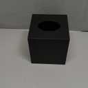 Essentra Home Matte Black Collection Square Tissue Box Cover