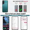 Vinich for Samsung Galaxy A26 Wallet Case with Card Holder, RFID Blocking Credit Slots Kickstand Shockproof Phone Cover Fit for Galaxy A26 6.7" Bluish Green