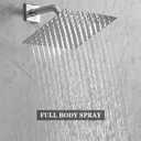 Shower System Polished Chrome Bathroom Rainfall Shower Faucet Set Complete Wall Mounted 6 Inch Shower Head and Handle Set with Rough-in Valve Body and Trim Kit