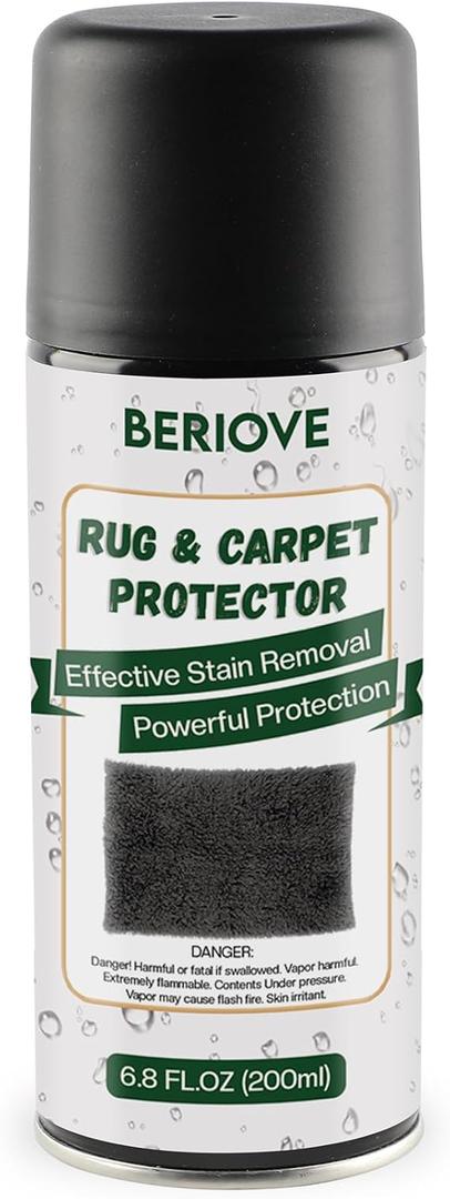 BERIOVE Rug & Carpet Protector Waterproof: Carpet Cleaner Spray Shield for Pets Stain Spot  Rug Protector for Carpet Home Interior 2 Pack
