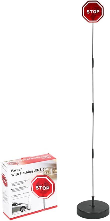 LED Light Parking Stop Sign,Smart Parking LED Garage Flashing Warning Stop Sign, Parking Assist LED Stop Sign Parking Assistant with Flashing Signal for Garage
