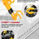 Tevlaphee Steering Wheel Lock - Heavy Duty Antitheft Device and Car Security Lock with Adjustable Locking and 3 Keys - Great Vehicle and Truck Deterrent (Yellow)