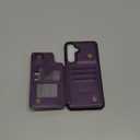 Vinich for Samsung Galaxy A16 Wallet Case with Card Holder, RFID Blocking Credit Slots Kickstand Shockproof Phone Cover for Women Men, Purple
