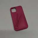 Soft Touch Silicone Lip Gloss Phone Case for iPhone 12/12 Pro, Minimalist Matte Design, Shockproof & Anti-Fingerprint Cover (Deep Burgundy)