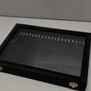 Frebeauty Ring Organizer Tray 100 Slots Ring Holder with Clear Lid Velvet Storage Box Jewelry Tray for Jewelry Store Earring Display Case for Jewelry Show Studs Box for Women(Black)