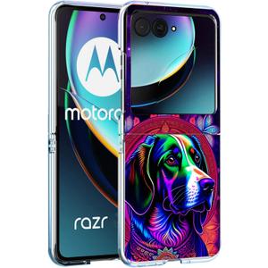 Razr Plus 2023 Case,Floral Dog Mandala Anti-Scratch Solid Hard case Protective Shookproof Phone Cover for Motorola Razr+ 2023/Razr Plus 2023