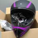 Youth Kids Motocross Helmet Motorcycle Dirt Bike Off-Road Mountain Bike BMX MX ATV Helmet with(Gloves Goggles Mask) 4Pcs Set - DOT Approved(Purple,S)