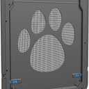 PETLESO Dog Door for Screen Doors, Large Dog Opening for Sliding Doors, Inner Flap 12"14" Lockable Magnetic with Automatic Close, Sturdy ABS Pet Doorway for Small to Large Dogs (Black)