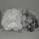 2.25 inch Blank Button Badge Maker Pin Parts Metal Large Button Shells Plastic Back Cover and Clear File Components DIY Crafts Arts Supplies for Buttons Maker Machine Presents Souvenirs 98 Pack