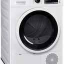 Midea MLE25H7BWW Heat Pump, Ventless Front Load Dryer Stackable Washing Machine, Energy Efficient and Space Saving, 4.4 Cu.ft, White