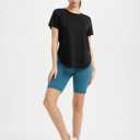 baleaf Women's Short Sleeve Workout Tops Athletic Running Shirts Quick Dry T-Shirts Loose Fit Gym Yoga Tee UPF 50+ (Black, S)