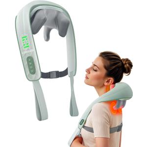 Snailax Cordless Neck Shoulder Massager with Heat, Deep Tissue Kneading, Shiatsu Back Massager Pillow for Neck, Shoulder, Christmas Gifts for Women