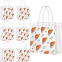 Falueqg Basketball Clear Gift Bags - 20Pcs March Basketball Madness Clear PVC Goodie Candy Treat Bags with Handle Sport Themed Handbag for Indoor Outdoor Team Game Sports Theme Activities Supplies