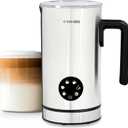 Cassia Electric Milk Frother with 5-in-1 Functions  Hot & Cold Foam, Chocolate & Milk Warmer  550W, Digital Touch Screen Control, 160ML Frothing & 300ML Heating Capacity, Stainless Steel