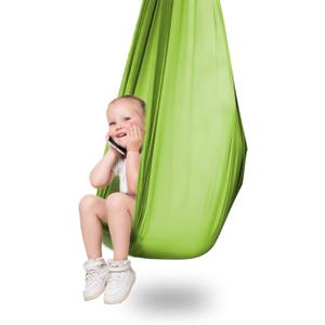 Sensory Swing for Kids Indoor Outdoor & Hardware, Sensory Joy Swing for Kids & Adults up to 260LB - Kids Hammock Help for Child & Adult with Autism, ADHD, Aspergers (Green)