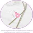 PRETYZOOM 16Pcs Silicone Straw Charm Adapters for Reusable Drinking Straws Hanging Ornaments and Pendant Accessories for Cups and Tumblers