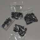 170 Pieces Multiple Sizes Cone Spikes Screwback Studs Rivets Large Medium Small Metal Tree Spikes Studs for Punk Style Clothing Accessories DIY Craft Decoration (Black)