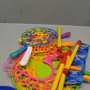 JOYIN Big Bubble Wands Set with with Tray, 21" Giant Bubble Wands Bulk for Kids, Summer, Outdoor Play Period & Birthday Party & Games, 6 Pcs Solution Suitable, Suitable for All Age People