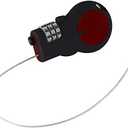 Lewis N. Clark Cable Luggage Lock | TSA Approved | Travel Or Bike Lock | Set Your Own Combination | 30-inch Retractable Steel Cable | Red