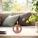 Mega Candles 1 pc Unscented Rose Gold Ball Round Candles, Hand Poured Premium Wax Candle 4 Inch x 4 Inch, Home Dcor, Wedding Receptions, Occasions, Events, Festivities, Meditations, Relaxation