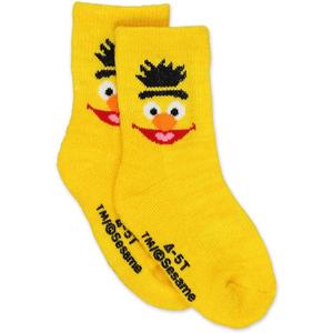 Sesame Street Toddler Socks with Grippers, Non Slip Socks for Kids