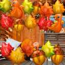 2 x Hungdao 24 Pcs Thanksgiving Balloons Fall Maple Leaf Pine Cones Squirrel Balloons Autumn Harvest Theme Party Decoration for Thanksgiving Party Supply Baby Shower Birthday Wedding Decor