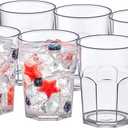 Amazing Abby Affinity - 14-Ounce Clear Plastic Tumblers (Set of 6), Stackable, BPA-Free, Shatter-Proof, Dishwasher-Safe