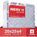 Merv 11 20x25x4 Air Filter