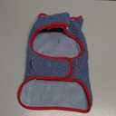 cyeollo Warm Dog Coat Sweater Reversible Dog Jacket Winter Fleece Sherpa Vest Pet Clothes Doggie Jackets for Cold Weather Puppy Cat Apparel Coats for Small Dogs, Blue M (Medium (10-15lbs))