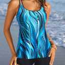 Women Tankini Swimsuit with Shorts - Flowy Two Piece Swimsuits Tummy Control Bathing Suits 2025 Swimwear (L)