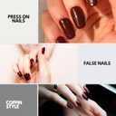 Nails Press Ons Long 4x 3D Nail Lux Freestyle Press-On NailsLong and Extra Long Coffin Style with Reusable Stiletto Design by EBIN NEW YORK Bundle Vegan Friendly Nail Fashion Gift Set (4 Items)