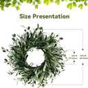 Artificial Christmas Garland with Faux Greenery and Berries | Indoor & Outdoor Holiday Decorations | Olive Wreath for Front Door,Indoor Outdoor,Farmhouse Home and Mantel Garland (16 inch)