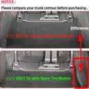 Sienna Cargo Mat - 3D Custom Fit All-Weather Cargo Liner Compatible with Toyota Sienna 2021-2026 Models with Spare Tire in TrunkWaterproof Non-Slip Durable Odorless TPO High-Edge Trunk Tray Floor Mat