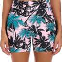 RELLECIGA Womens 5 Inch Swim Short Mesh High Waisted Tummy Control Swim Board Short with Liner Swimsuit Bottoms (S)