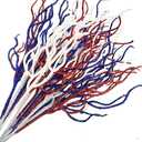 24 Pack Glitter Patriotic Artificial Berry Stem Picks 13.4 Inch Curly Tall Red White and Blue Tree Filler Branches 4th of July Decorations for Vase Filler, Twigs for Holiday (Multicolor)