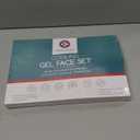 Medi Grade Cooling Ice Face Mask and Cooling Eye Mask for Puffy Eyes & Migraine Relief - Self Care Face Ice Pack with Chill Gel Face Ice Mask Technology - Cooling Face Mask, Eye Pads and Bag (Green)