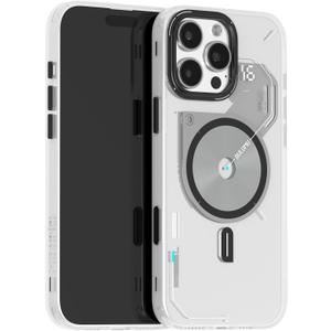 Aulumu A16 iPhone 16 Pro Max Magnetic Thermal Case | Updated Camera Control | IMD Technology | Compatible with Magsafe | Complete Wrap-Around | Touch Translucent White