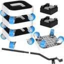 New Upgrade Furniture Sliders, Furniture Dolly with 360 Rotatable Wheels, Furniture Movers for Moving Heavy Duty Sofa, Bed, Load Capacity Up to 900lb (1.25in wheels + 1 pry bar)