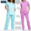 Cherokee Women's V-Neck Scrub Top with Snap Front, 4 Pockets, and 2-Way Stretch Fabric WW622 (M)