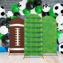 Sport Arch Backdrop Cover Set of 3 Arch Covers Spandex Stretch Backdrop Stand Cover 4ft, 5ft, 6ft for Wedding Birthday Shower Ceremony Decoration(Football Theme)