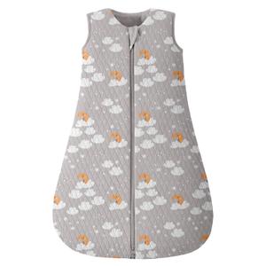 Looxii Baby Sleep Sack 6-12 Months 2.5 TOG Baby Wearable Blanket, Cotton Quilted Infant Toddler Sleeping Bag 2-Way Zipper Warm Toddler Sleep Sack for Winter (Medium, Grey Moon)