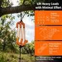 Game & Gear Hoist Block and Tackle Pulley System, Generic Portable Block and Tackle Pulley System for Outdoor Camping Hunting Wilderness